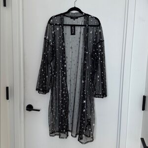 Simply Be UK Star Print Kimono Duster